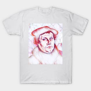 Martin Luther Portrait | Martin Luther Artwork | Line Art T-Shirt